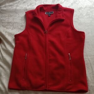 Karen Scott Sport Red Sleeveless Zip-Up Vest